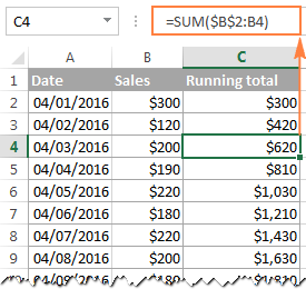 subtotal cells in a column excel 2016 for mac